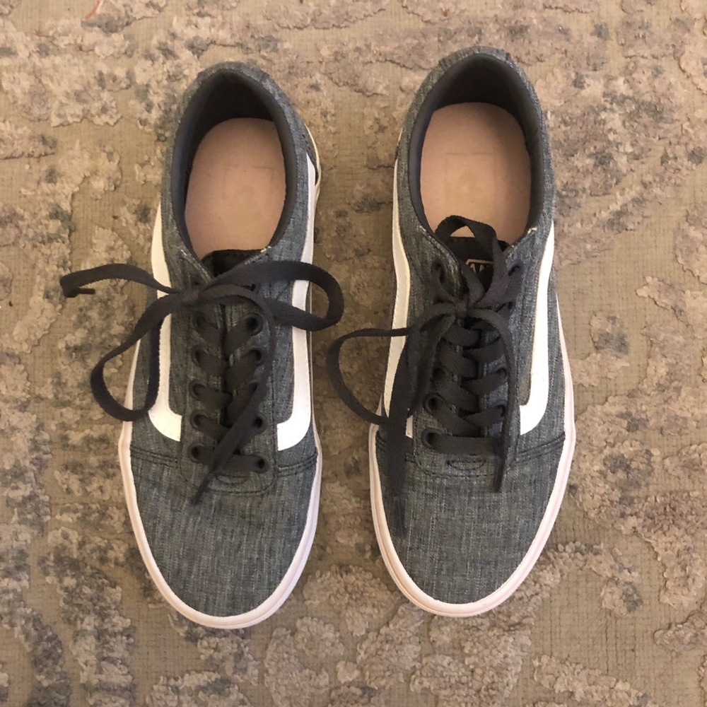 Vans lace up gray sneakers